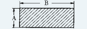 断面図：平角棒